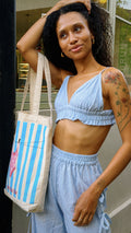 Top “Mood be cute” Pretty Blue